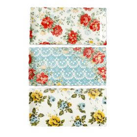 Floral Medley 3-Piece Stoneware Serving Platters